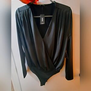 2 Express bodysuits, black and white, NWT